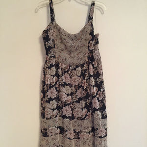 Mudd Black Floral High-Low Sundress in Women
